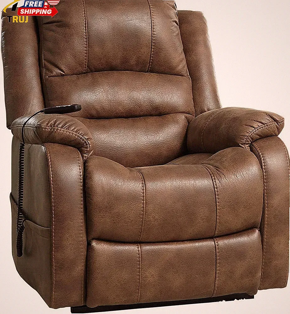 Design by Ashley Yandel Faux Leather Electric Power Lift Recliner for Elderly Br
