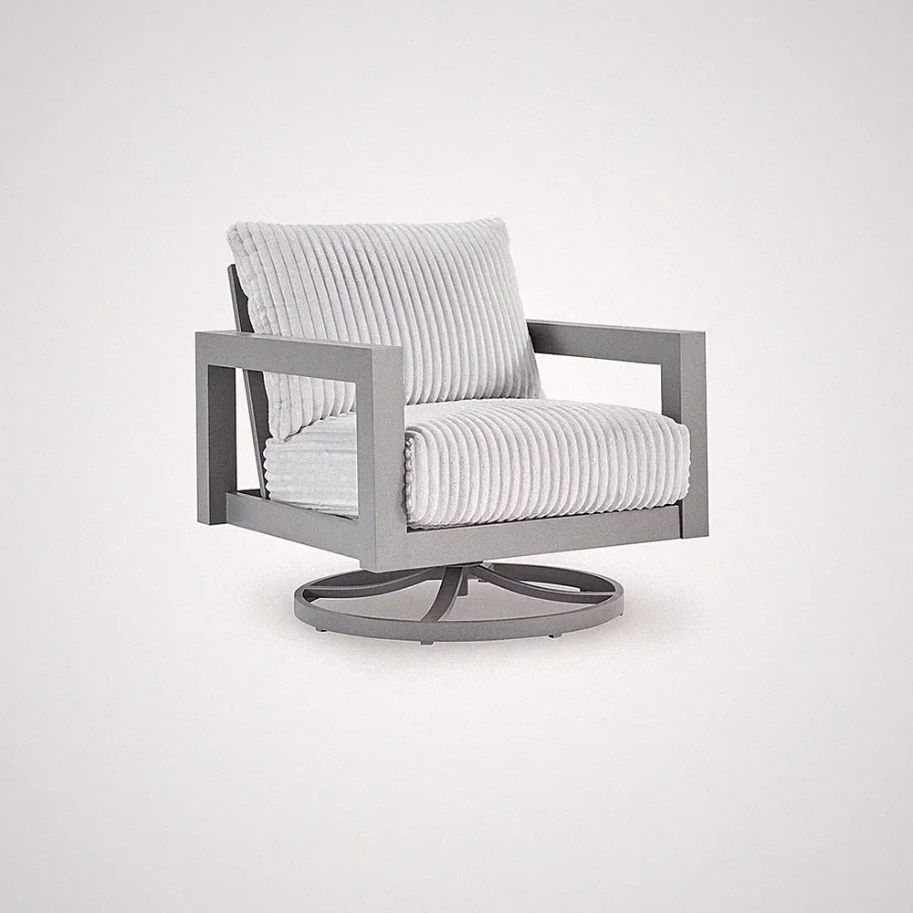 Signature Design by Ashley Agoda Outdoor Swivel Lounge Chair with UV-Resistant
