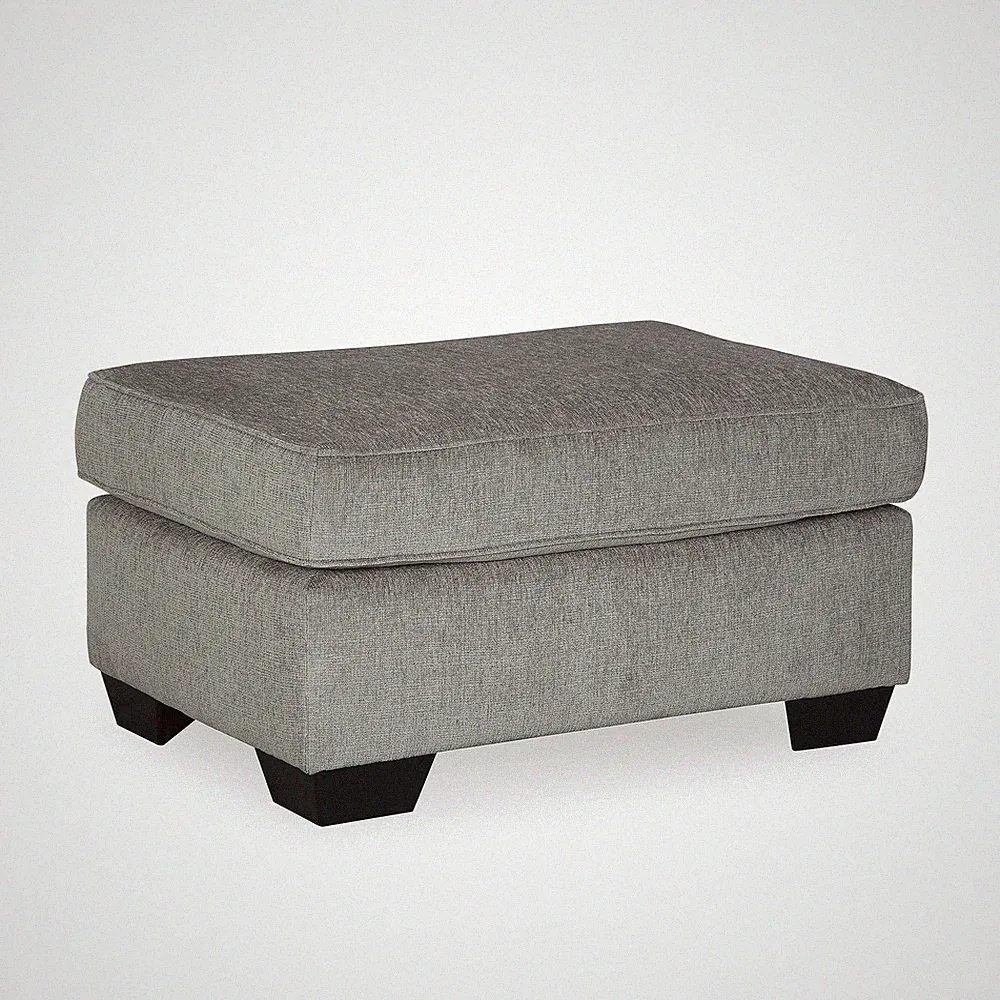 Signature Design by Ashley Altari Modern Rectangular Accent Ottoman, Light Gray