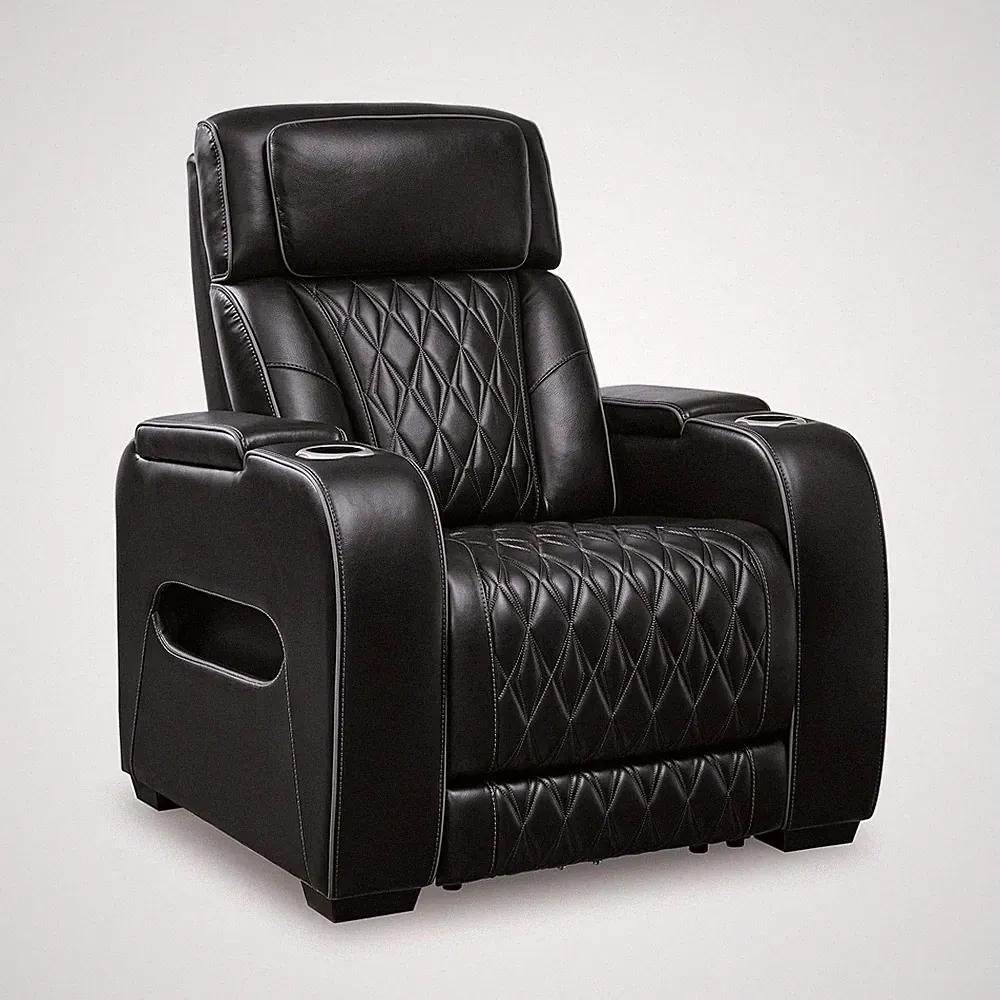 Signature Design by Ashley Boyington Black Power Recliner