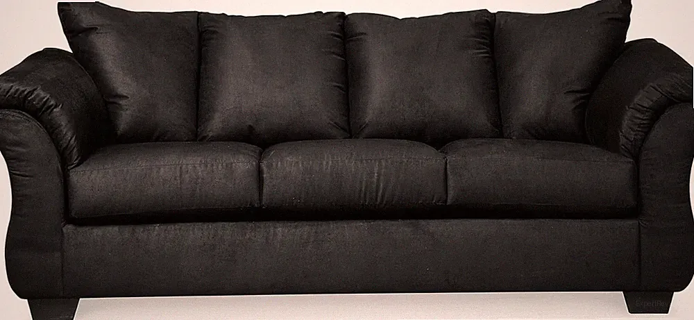 Signature Design by Ashley Darcy Classic Contemporary Sofa, Black