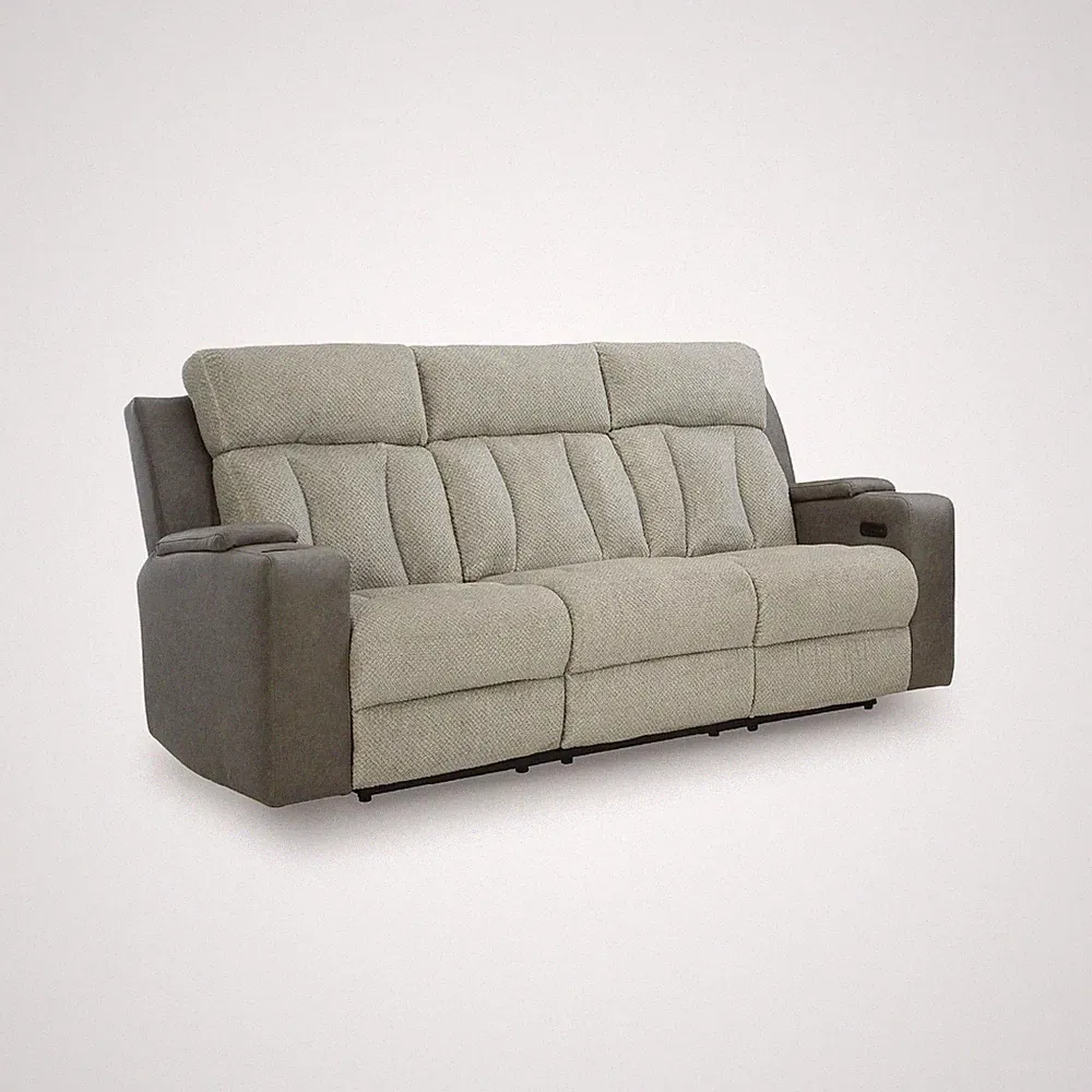 Signature Design by Ashley Point Clear Gray Power Reclining Sofa