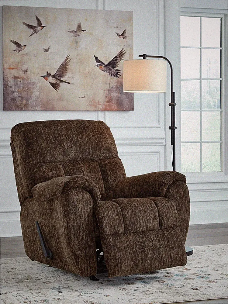 Signature Design by Ashley RiverCam Brown Rocker Recliner
