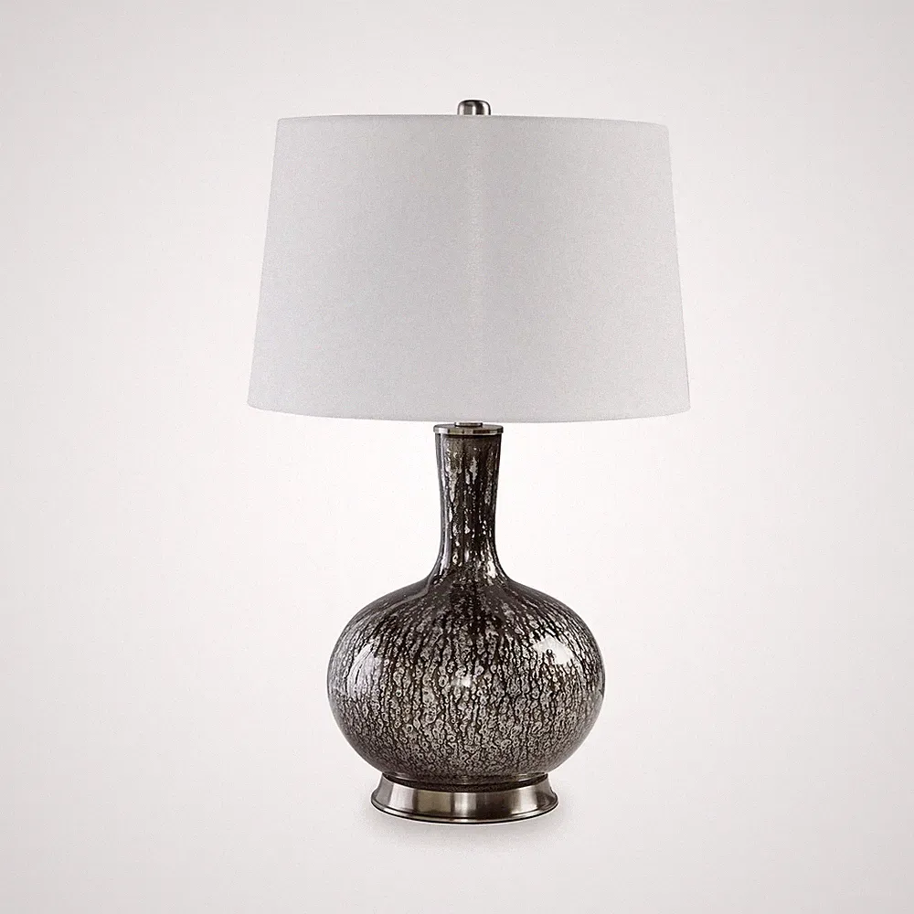 Signature Design by Ashley Tenslow Traditional 26.25 Inch Glass Table Lamp, Anti