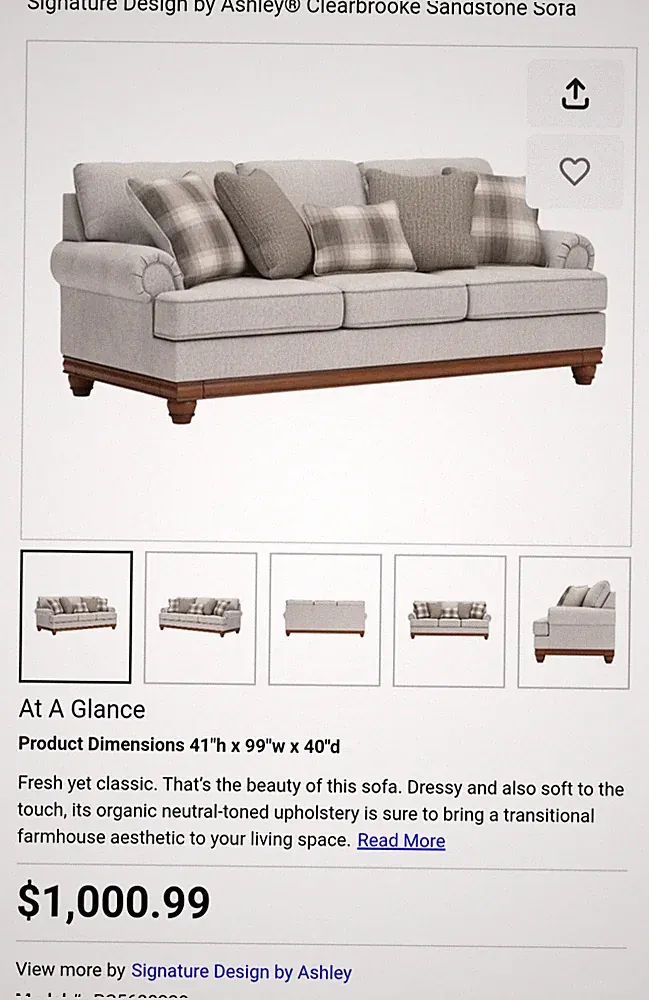 sofa and loveseat set gray stone from Ashley signature. Brand new never sat on